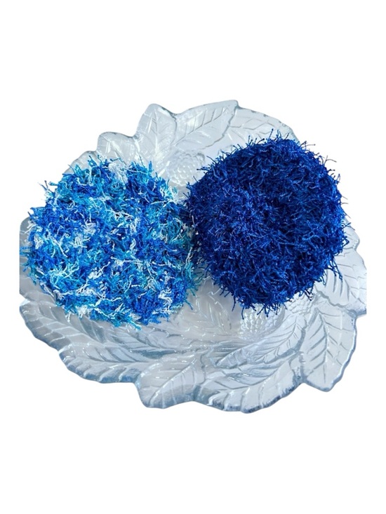 Hand Crafted Other - HAND CRAFTED Crochet Colorful Blue Polyester Kitchen or Bathroom Scrubbing Pads